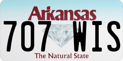 AR license plate 707WIS