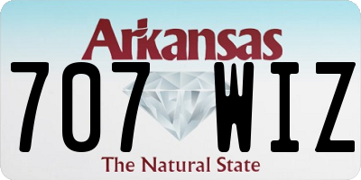 AR license plate 707WIZ