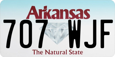 AR license plate 707WJF