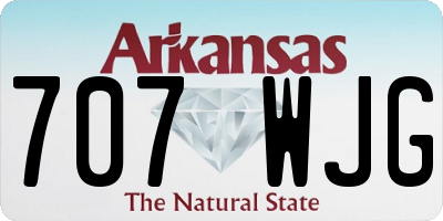 AR license plate 707WJG