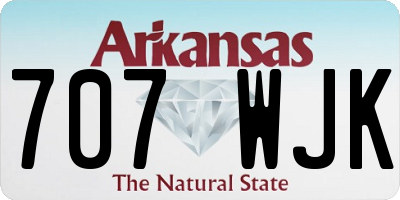 AR license plate 707WJK