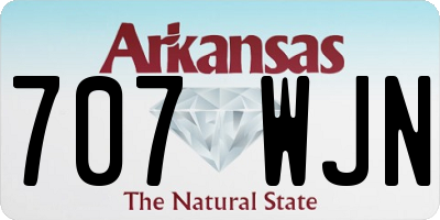 AR license plate 707WJN
