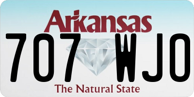 AR license plate 707WJO