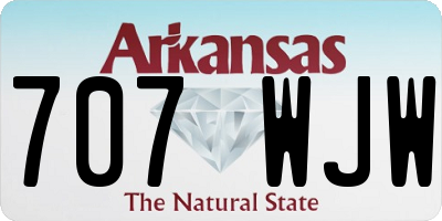 AR license plate 707WJW