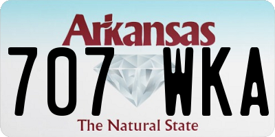 AR license plate 707WKA