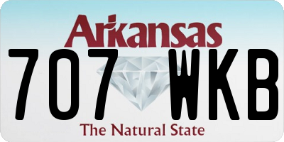 AR license plate 707WKB