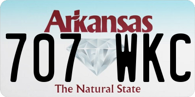 AR license plate 707WKC