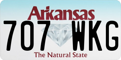 AR license plate 707WKG