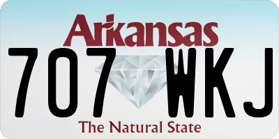 AR license plate 707WKJ