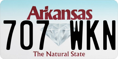 AR license plate 707WKN