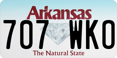 AR license plate 707WKO
