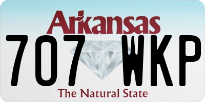 AR license plate 707WKP