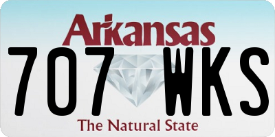 AR license plate 707WKS