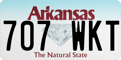 AR license plate 707WKT