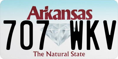 AR license plate 707WKV