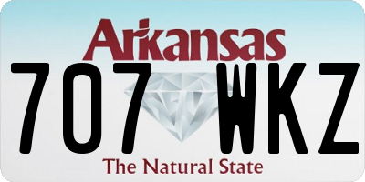 AR license plate 707WKZ