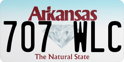AR license plate 707WLC