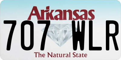 AR license plate 707WLR