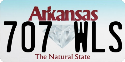 AR license plate 707WLS