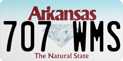 AR license plate 707WMS