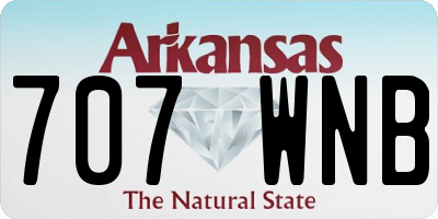 AR license plate 707WNB