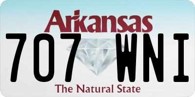 AR license plate 707WNI