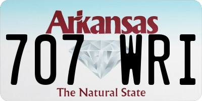 AR license plate 707WRI