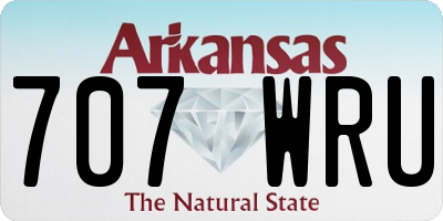 AR license plate 707WRU