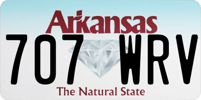 AR license plate 707WRV