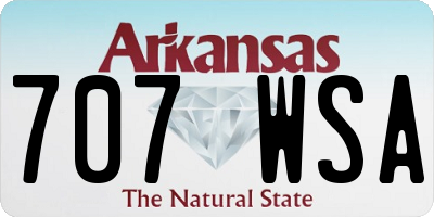 AR license plate 707WSA