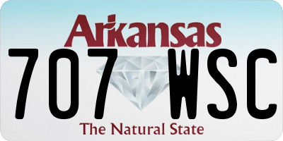 AR license plate 707WSC