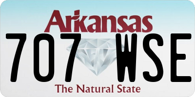 AR license plate 707WSE
