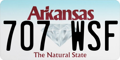 AR license plate 707WSF
