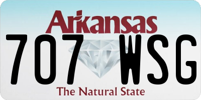 AR license plate 707WSG