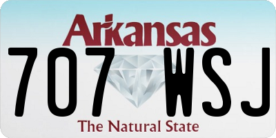 AR license plate 707WSJ