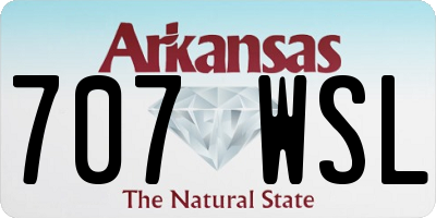 AR license plate 707WSL