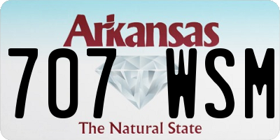 AR license plate 707WSM