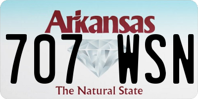 AR license plate 707WSN