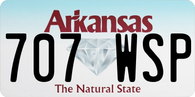 AR license plate 707WSP