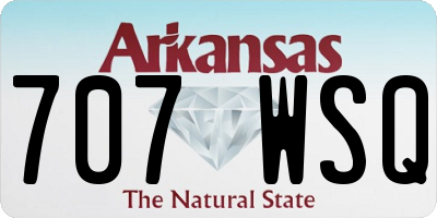 AR license plate 707WSQ