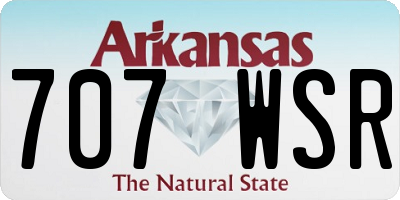 AR license plate 707WSR