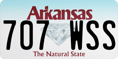 AR license plate 707WSS