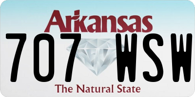 AR license plate 707WSW