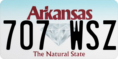 AR license plate 707WSZ