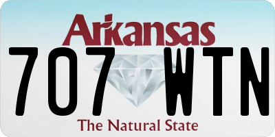 AR license plate 707WTN