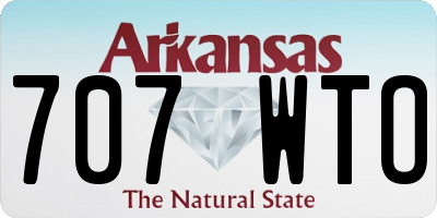 AR license plate 707WTO