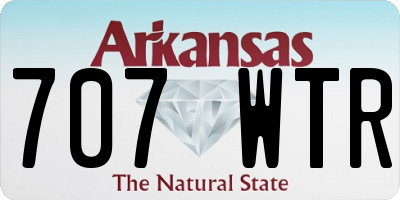 AR license plate 707WTR
