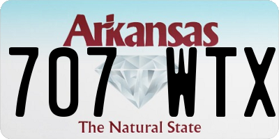 AR license plate 707WTX