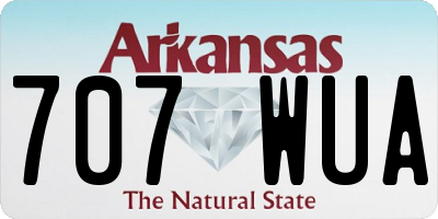 AR license plate 707WUA