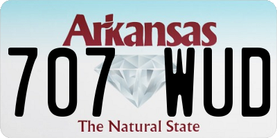 AR license plate 707WUD